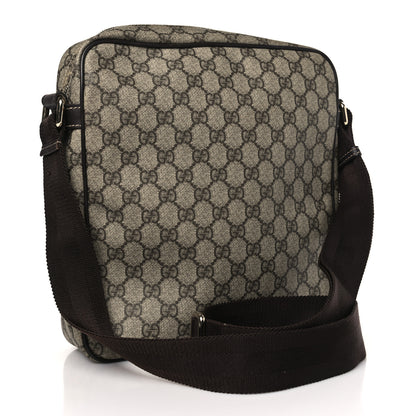 Gucci GG Plus Monogram Selleria Calfskin Medium Messenger Bag Beige Ebony Cocoa Dark Chocolate 3 of 11