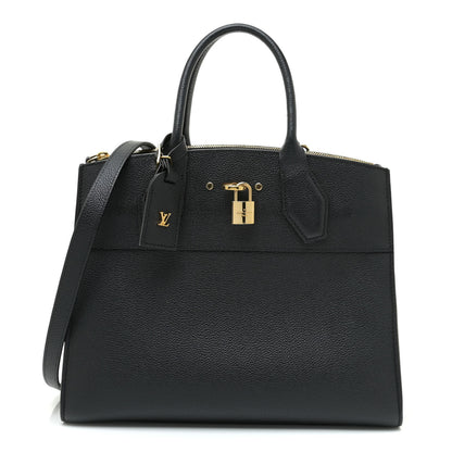 Louis Vuitton Taurillon City Steamer MM Black 1 of 10