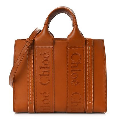 Chloe Calfskin Small Woody Tote Caramel 1 of 10