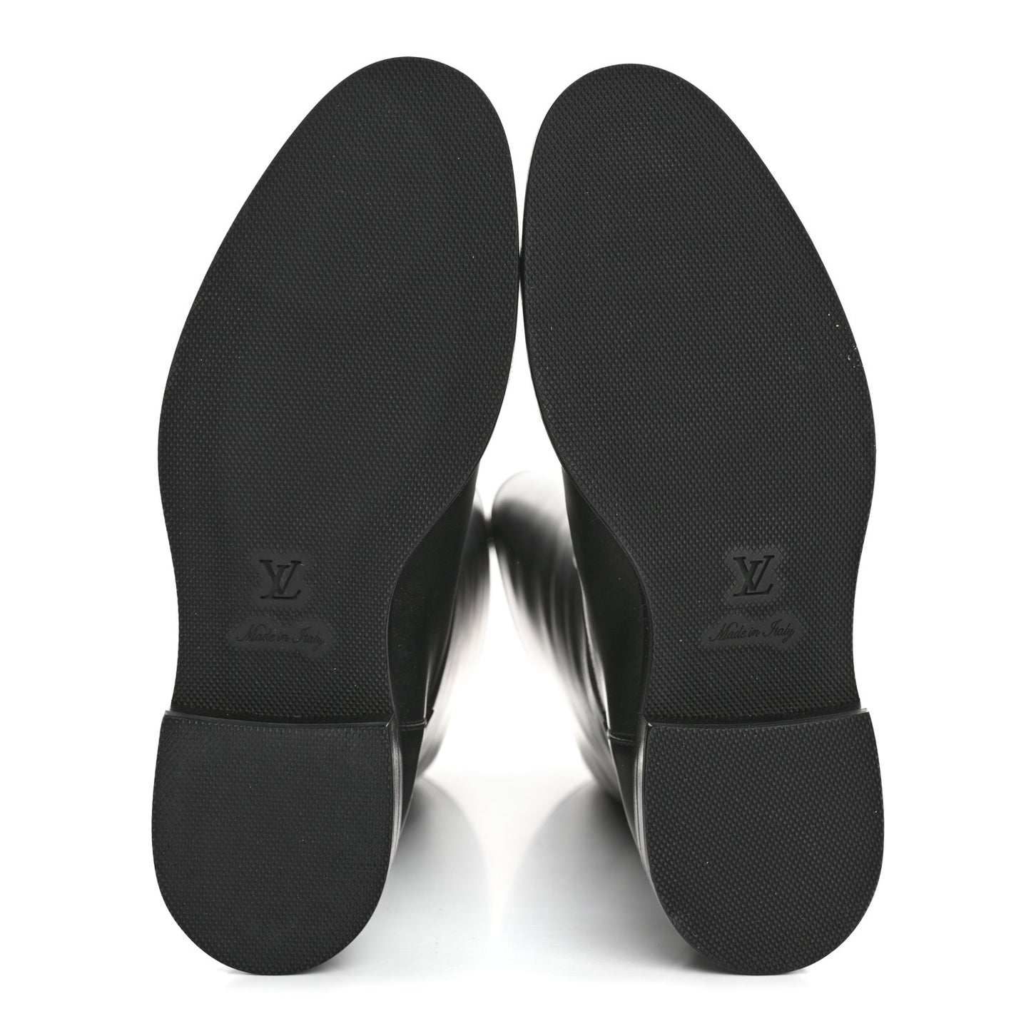 Calfskin Overdrive Flat High Boots 36 Black