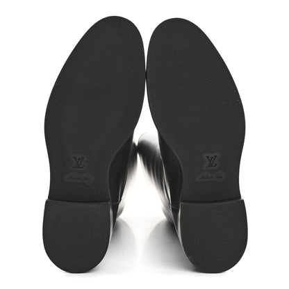 Louis Vuitton Calfskin Overdrive Flat High Boots 36 Black 5 of 8