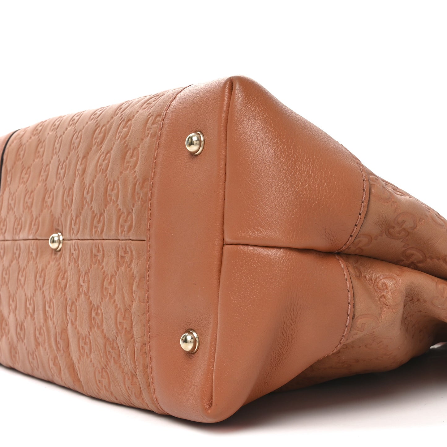 Guccissima Large Heart Bit Charm Top Handle Tote Winter Rose