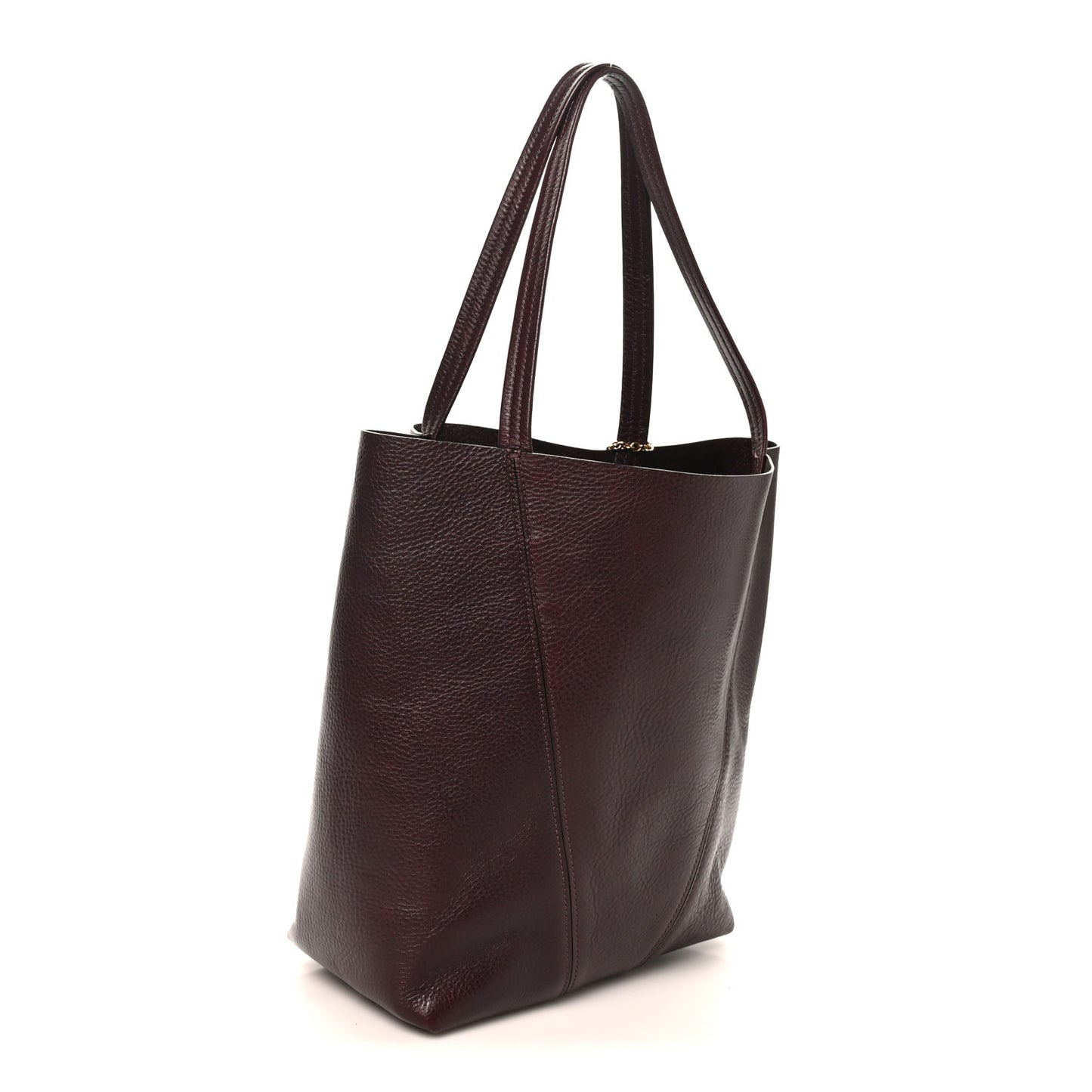 Grained Calfskin Medium Spin Tote Perfect Plum