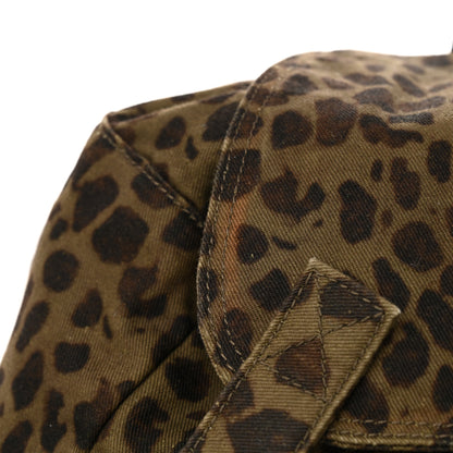 Saint Laurent Gabardine Leopard Noe Backpack Khaki Black 12 of 12