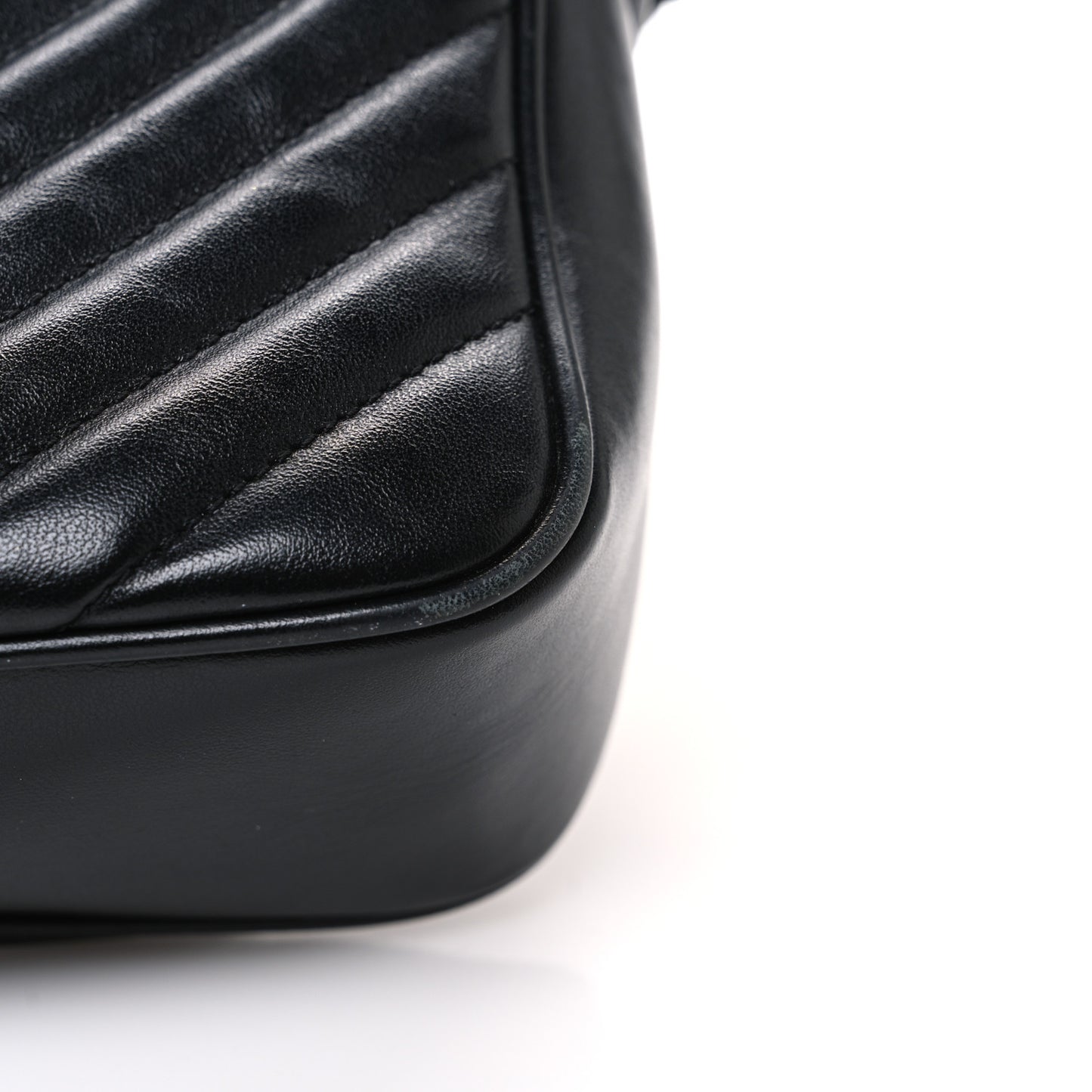 Calfskin Matelasse Monogram Monochrome Lou Camera Bag Black