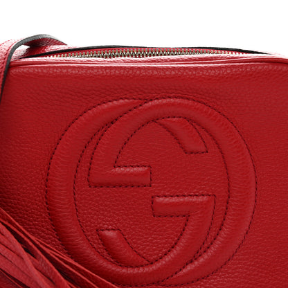 Gucci Pebbled Calfskin Small Soho Disco Bag Vibrant Red 8 of 13
