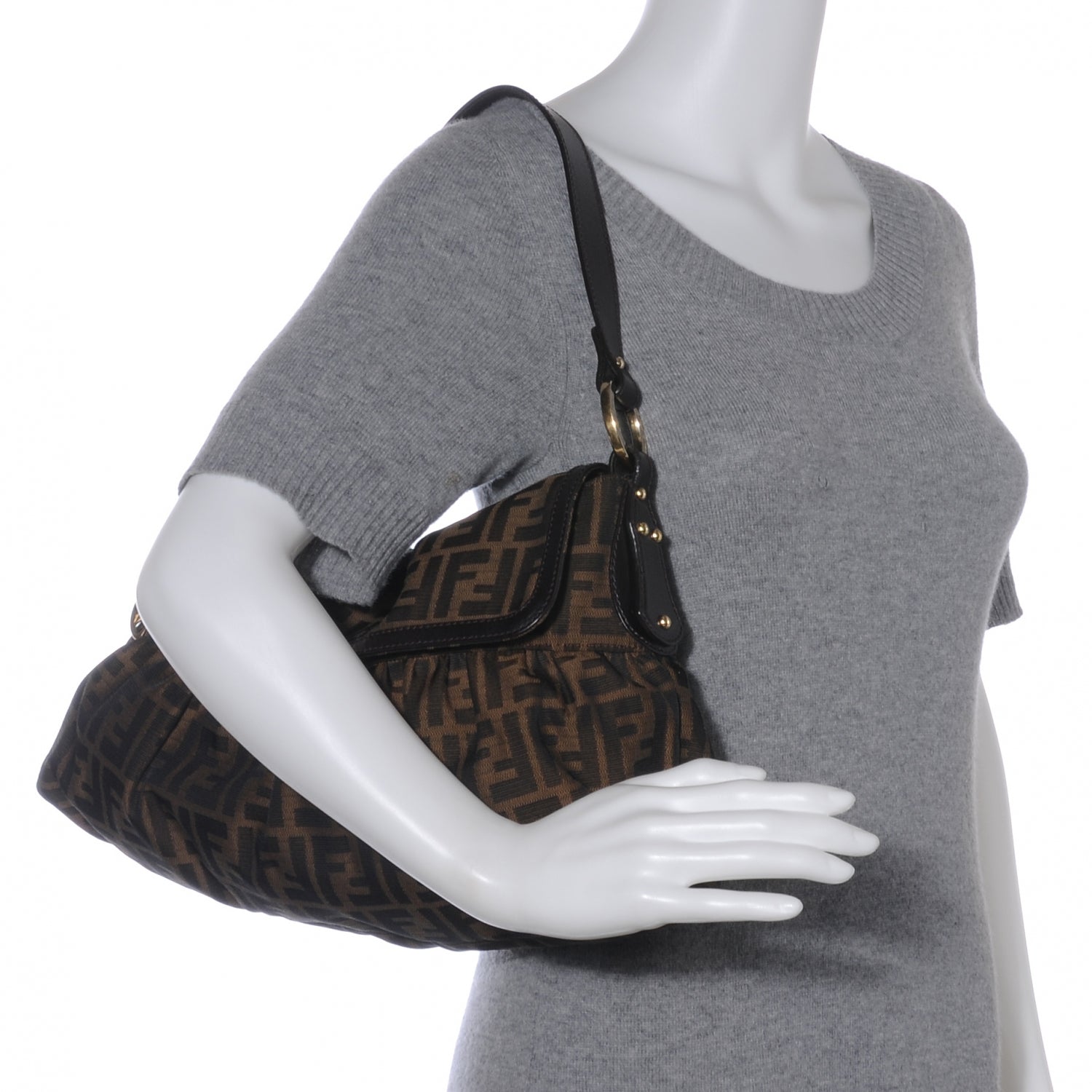 Fendi Zucca Medium Chef Shoulder Bag Tobacco 2 of 10
