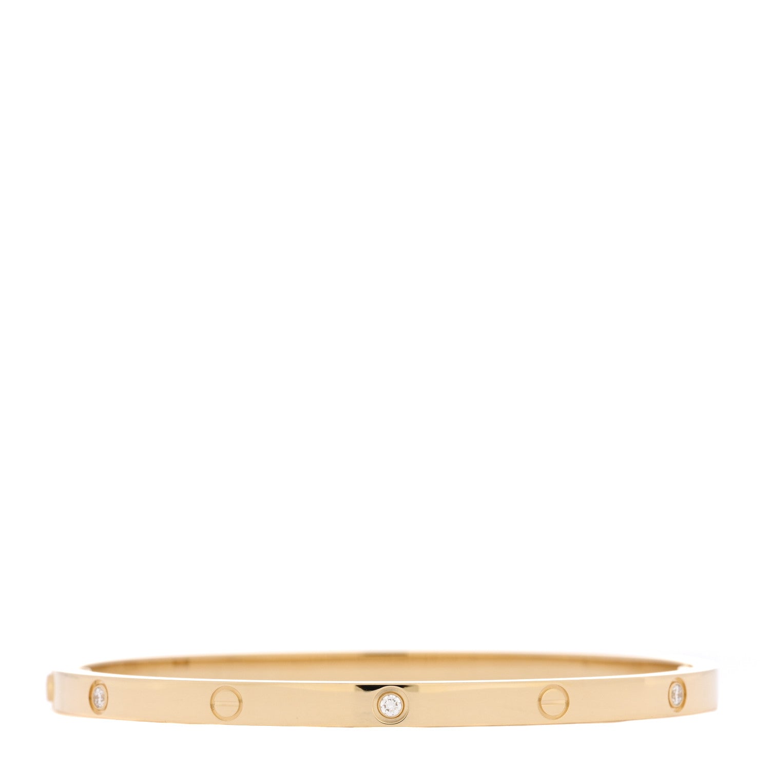 Cartier 18K Yellow Gold 6 Diamond Small LOVE Bracelet 16 2 of 7