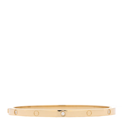 Cartier 18K Yellow Gold 6 Diamond Small LOVE Bracelet 16 2 of 7