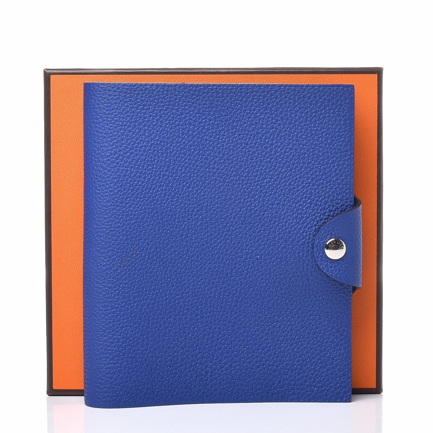 Hermes Togo Ulysse PM Notebook Cover Bleu Electrique 8 of 8