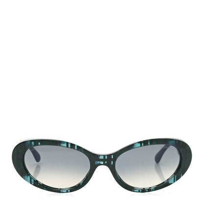 Chanel Acetate Oval Sunglasses 5515 Green 2 of 7
