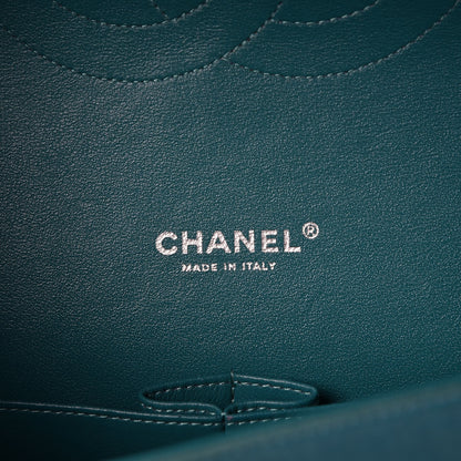Chanel Lambskin Quilted Maxi Double Flap Turquoise 6 of 13