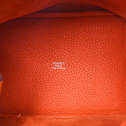 Hermes Taurillon Clemence Picotin Lock 18 PM Orange 5 of 10