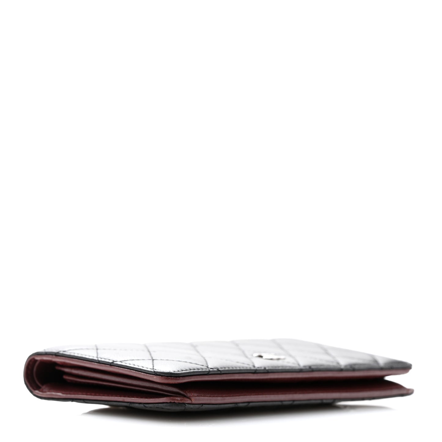 Lambskin Quilted Yen Wallet Black