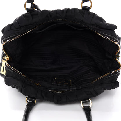 Prada Tessuto Nylon Gaufre Shopping Satchel Black 5 of 18