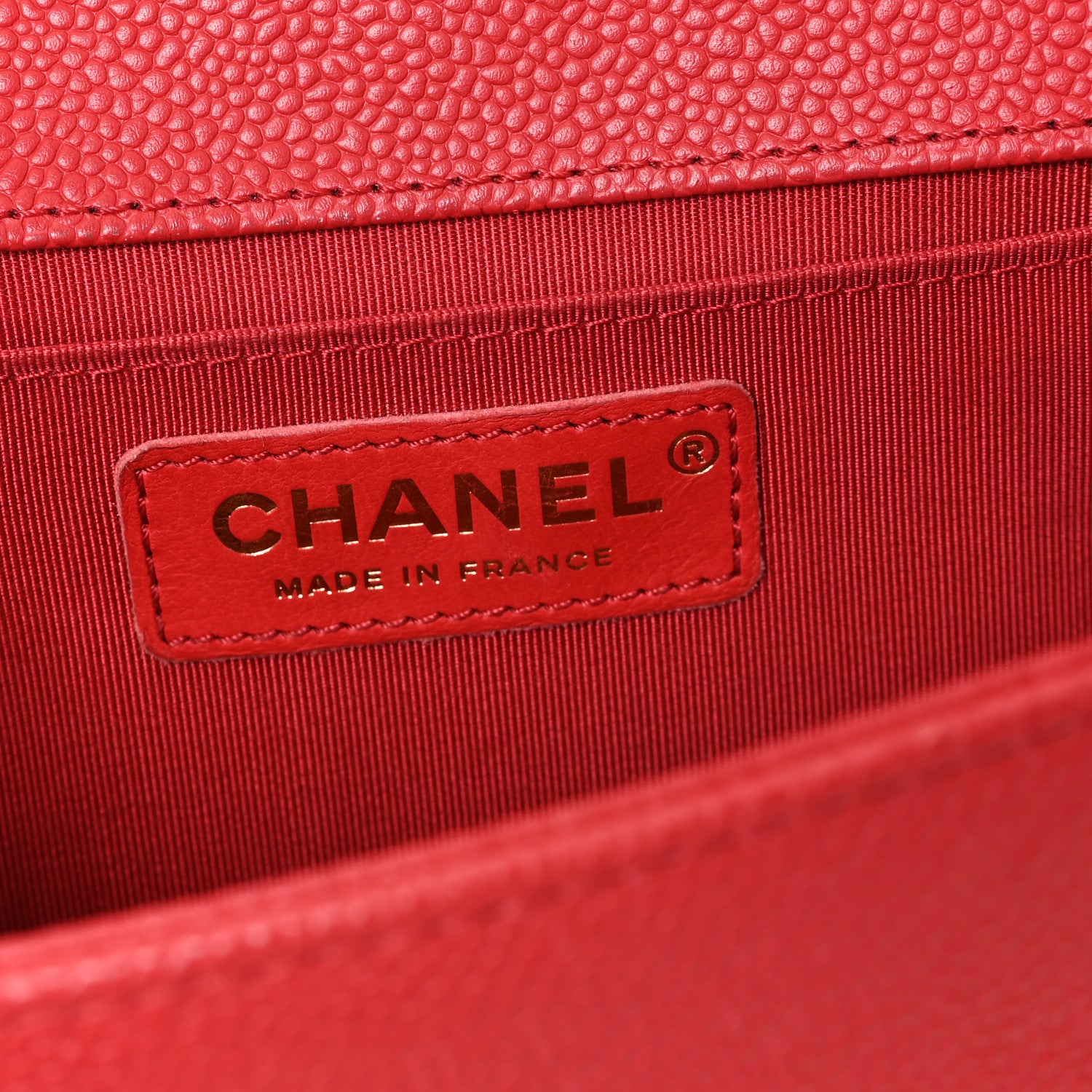 Chanel Caviar Quilted Medium Boy Flap Red 6 of 11