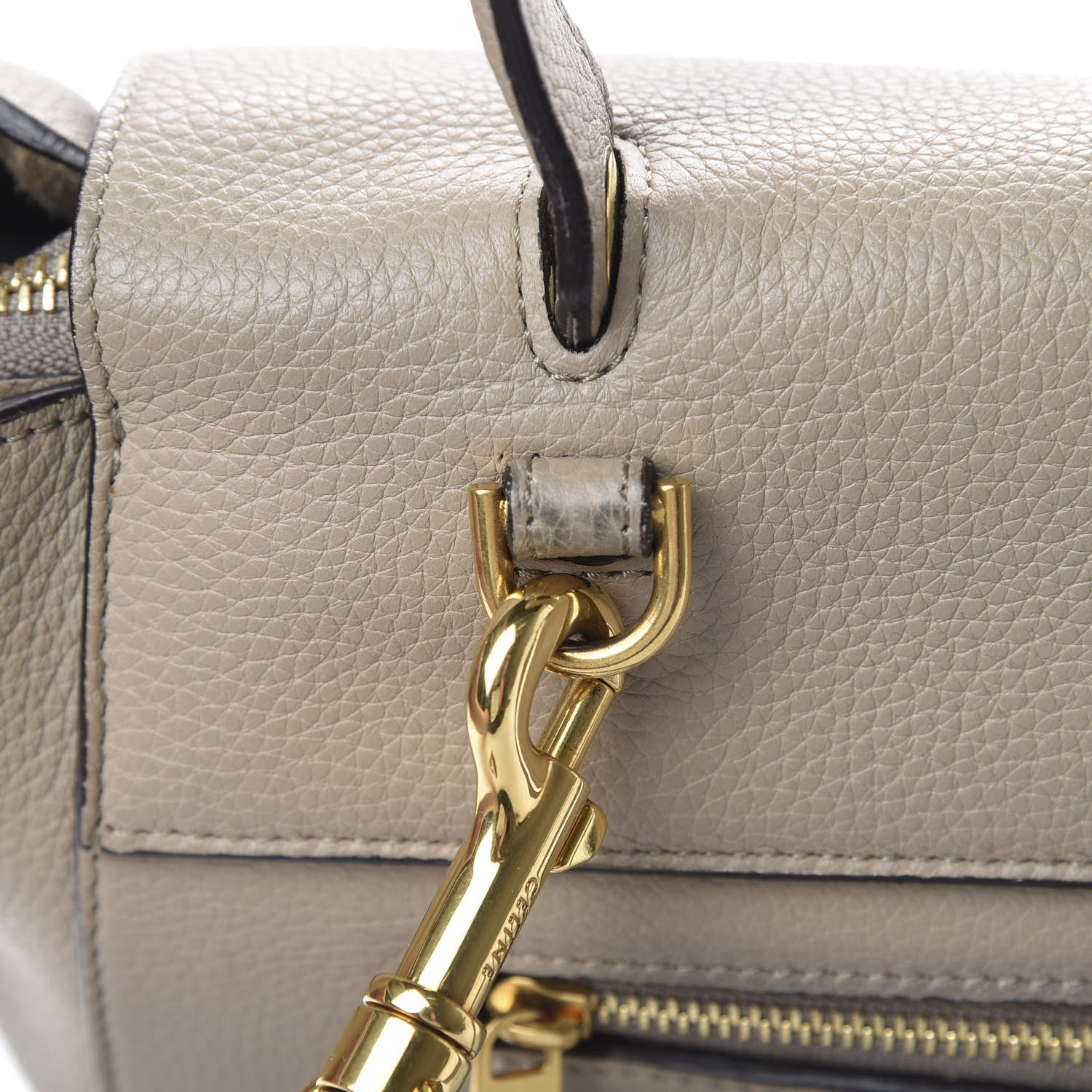 Celine Drummed Calfskin Mini Belt Bag Light Taupe 21 of 23