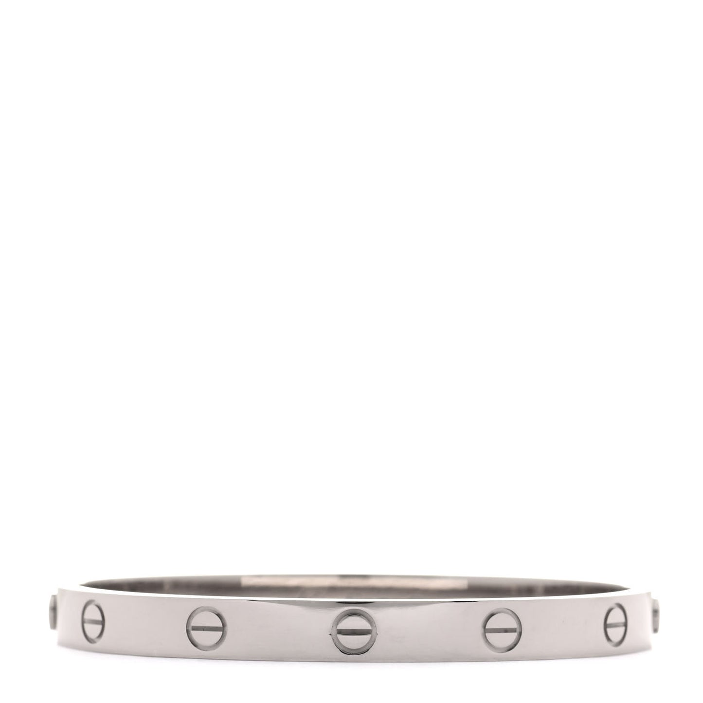 18K White Gold LOVE Bracelet 17