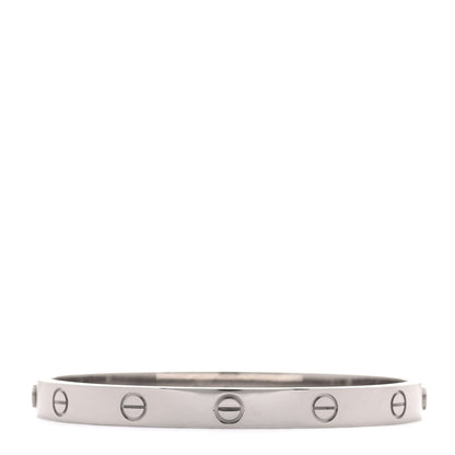 Cartier 18K White Gold LOVE Bracelet 17 1 of 5