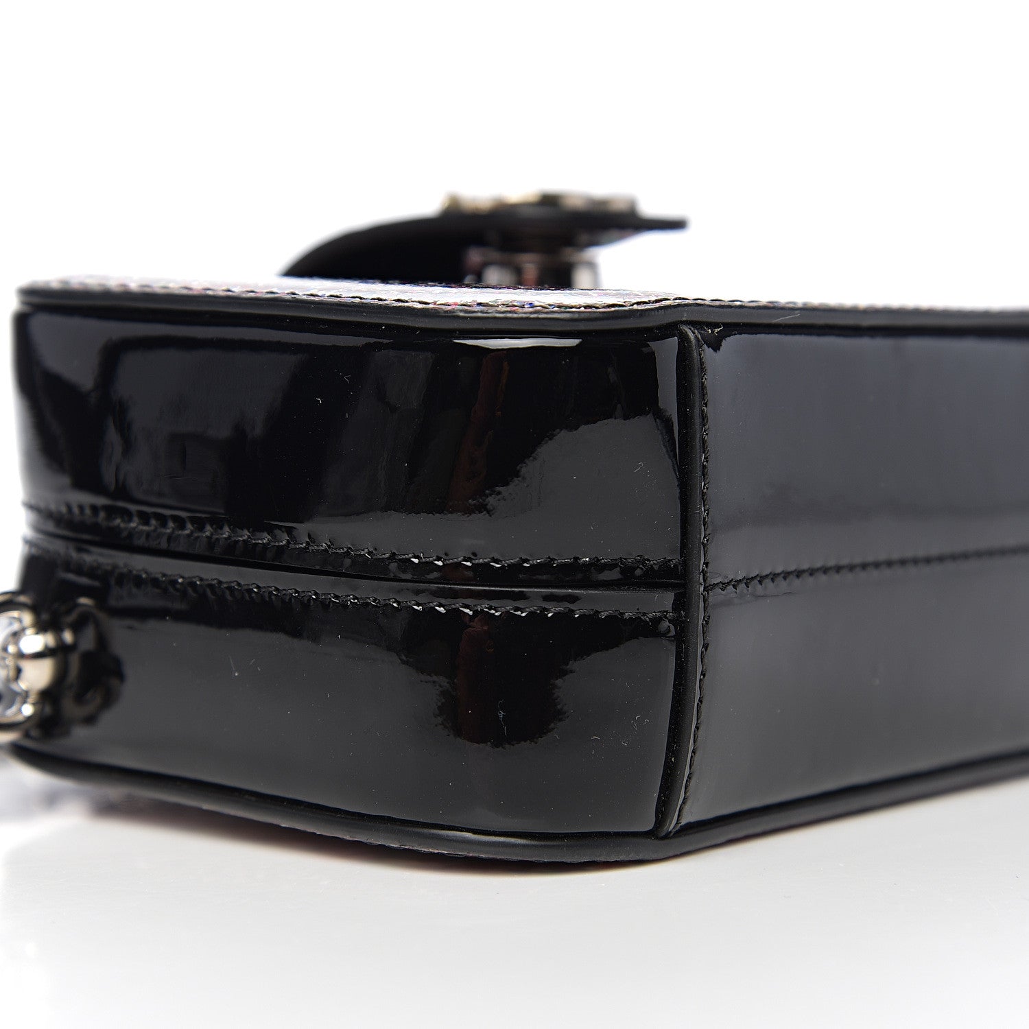 Chanel Glitter Patent Camera Case Multicolor Black 7 of 10