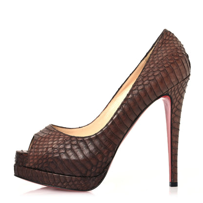 Christian Louboutin Watersnake Altadama 140 Pumps 38.5 Testa Di Moro 1 of 13