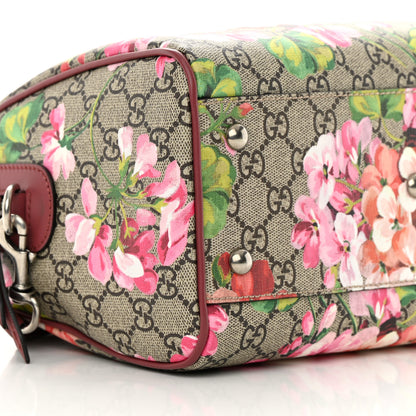Gucci GG Supreme Monogram Blooms Small Boston Beige Multicolor Dry Rose 9 of 14