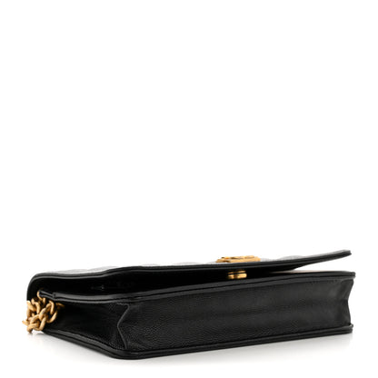 Chanel Caviar Quilted Boy Wallet On Chain WOC Black 4 of 13