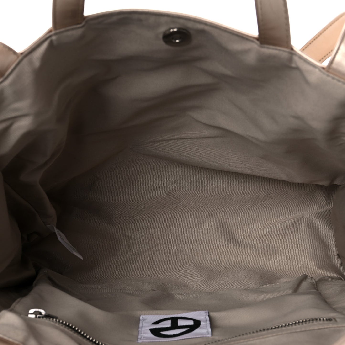 Metallic Vegan Leather Medium Shopping Bag Gold