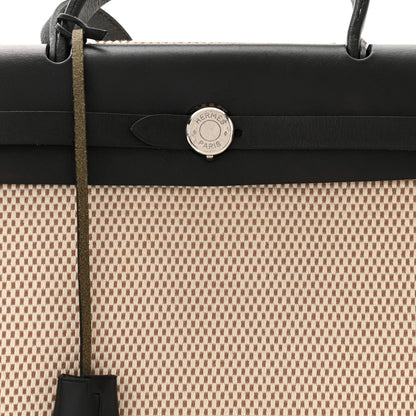 Hermes Vache Hunter Criss Viking Herbag Zip Retourne PM 31 Natural Black 8 of 10
