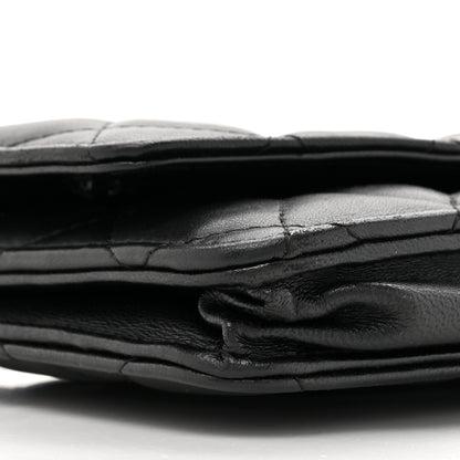 Chanel Lambskin Quilted Wallet On Chain WOC Black 11 of 11