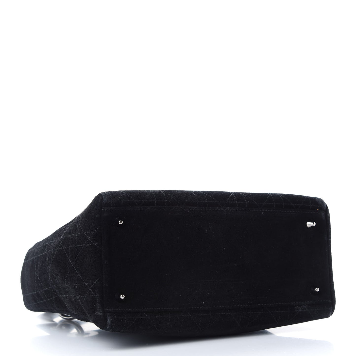 Suede Cannage Medium Lady Dior Black