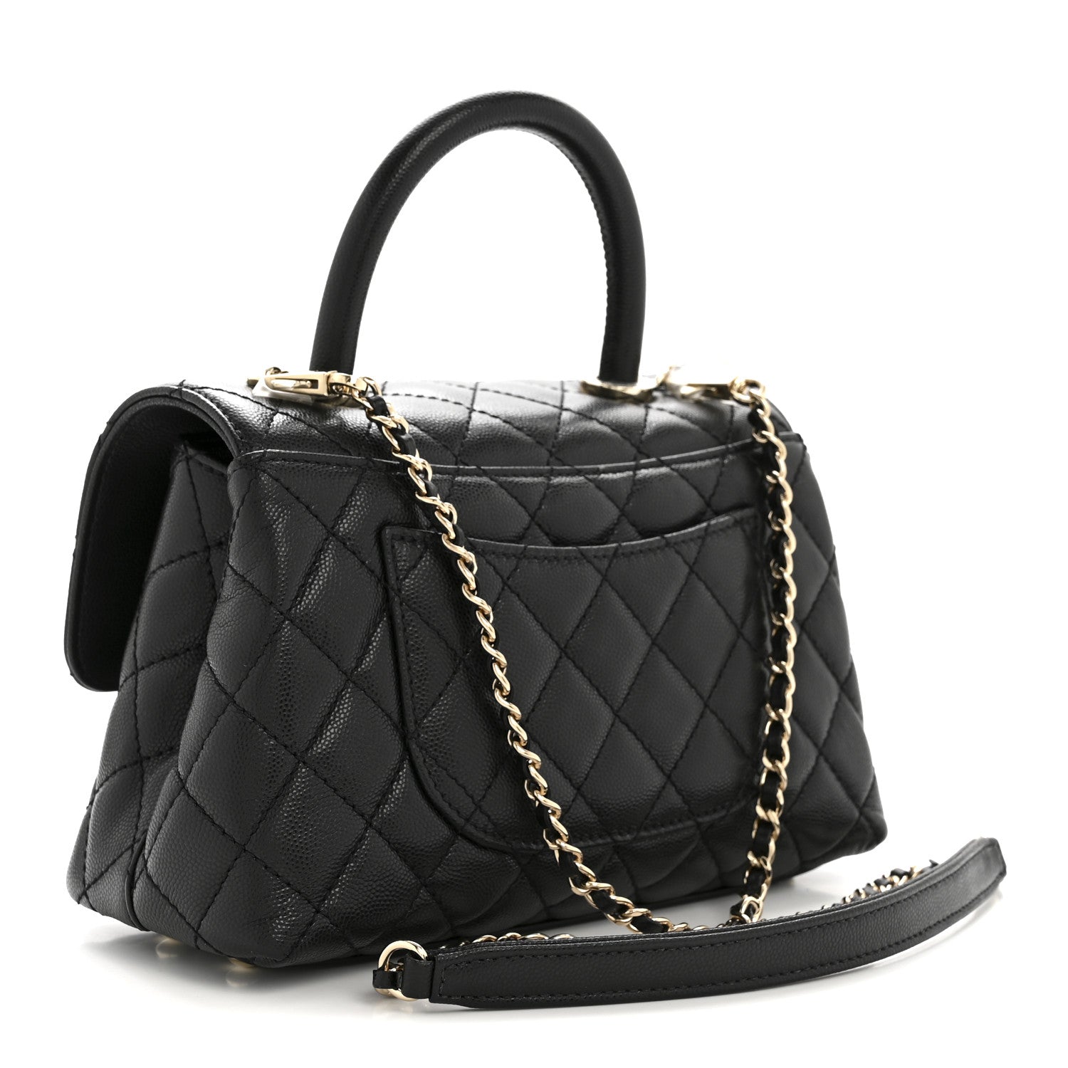 Chanel Caviar Quilted Mini Coco Handle Flap Black 3 of 10