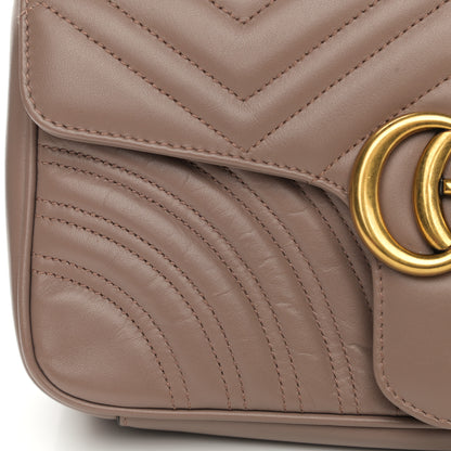 Gucci Calfskin Matelasse Small GG Marmont Shoulder Bag Porcelain Rose 11 of 12