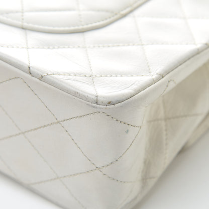 Chanel Lambskin Quilted Medium Double Flap White 12 of 21