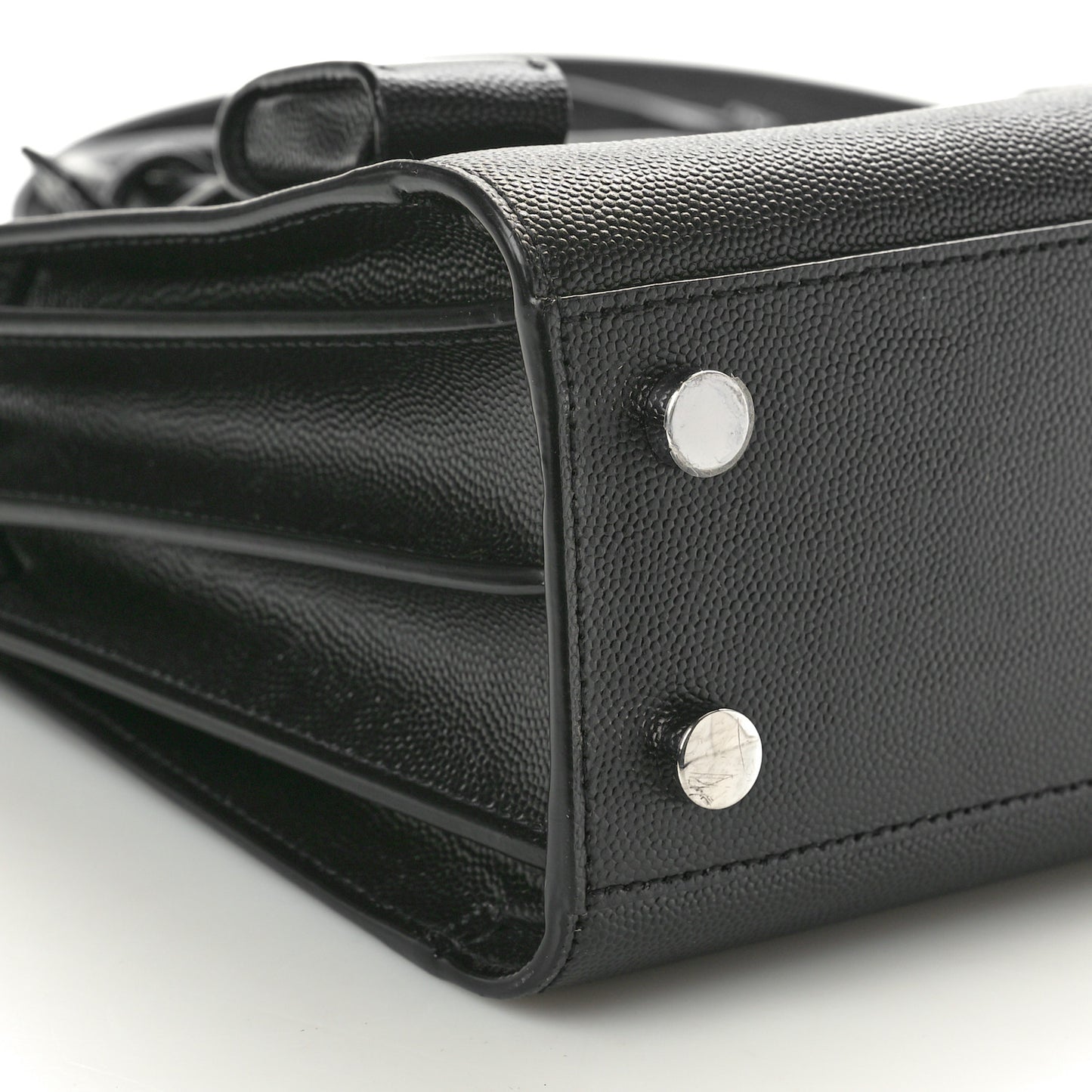 Grained Calfskin Nano Sac De Jour Black