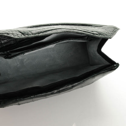 Nancy Gonzalez Crocodile Envelope Clutch Dark Green 5 of 7