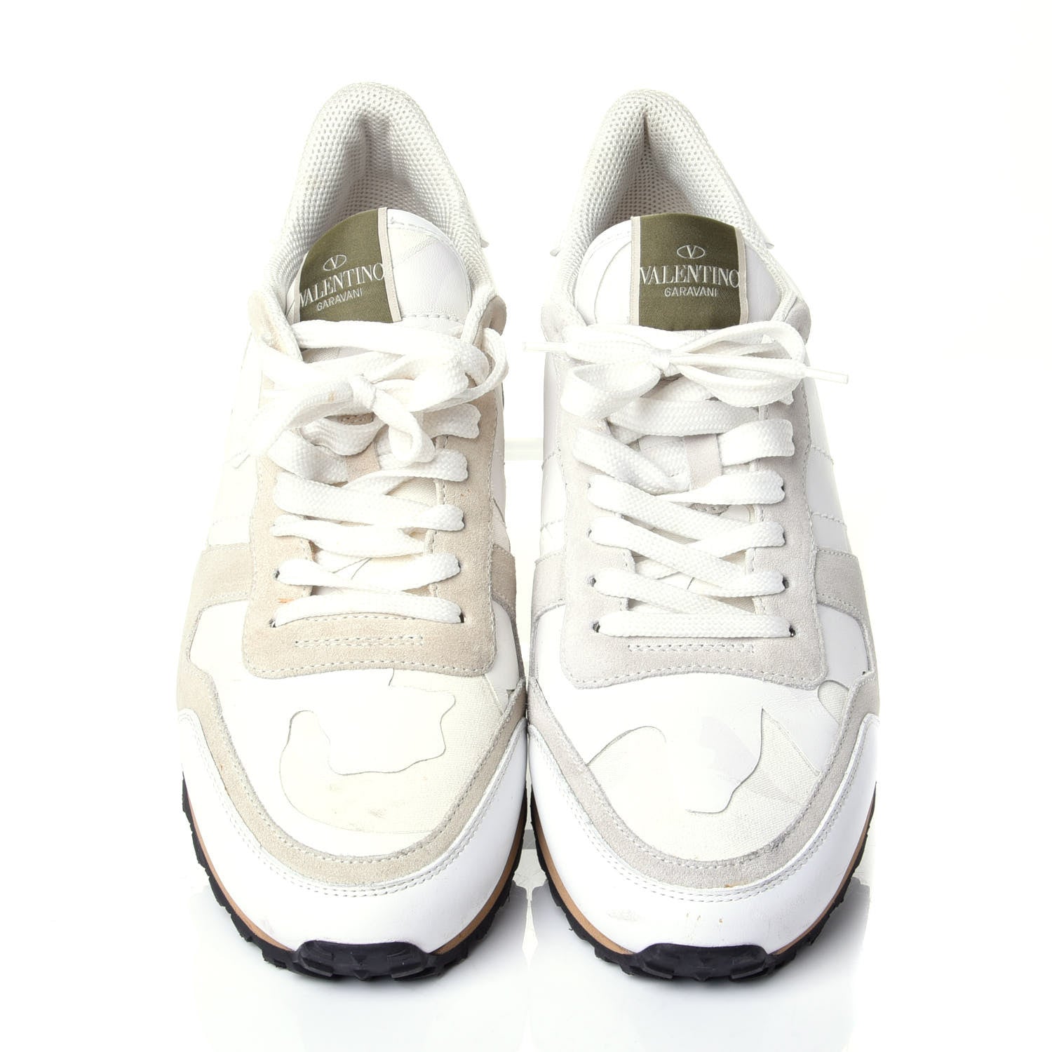 Valentino Garavani Fabric Suede L'Amour Rockrunner Sneakers 43 White 5 of 11