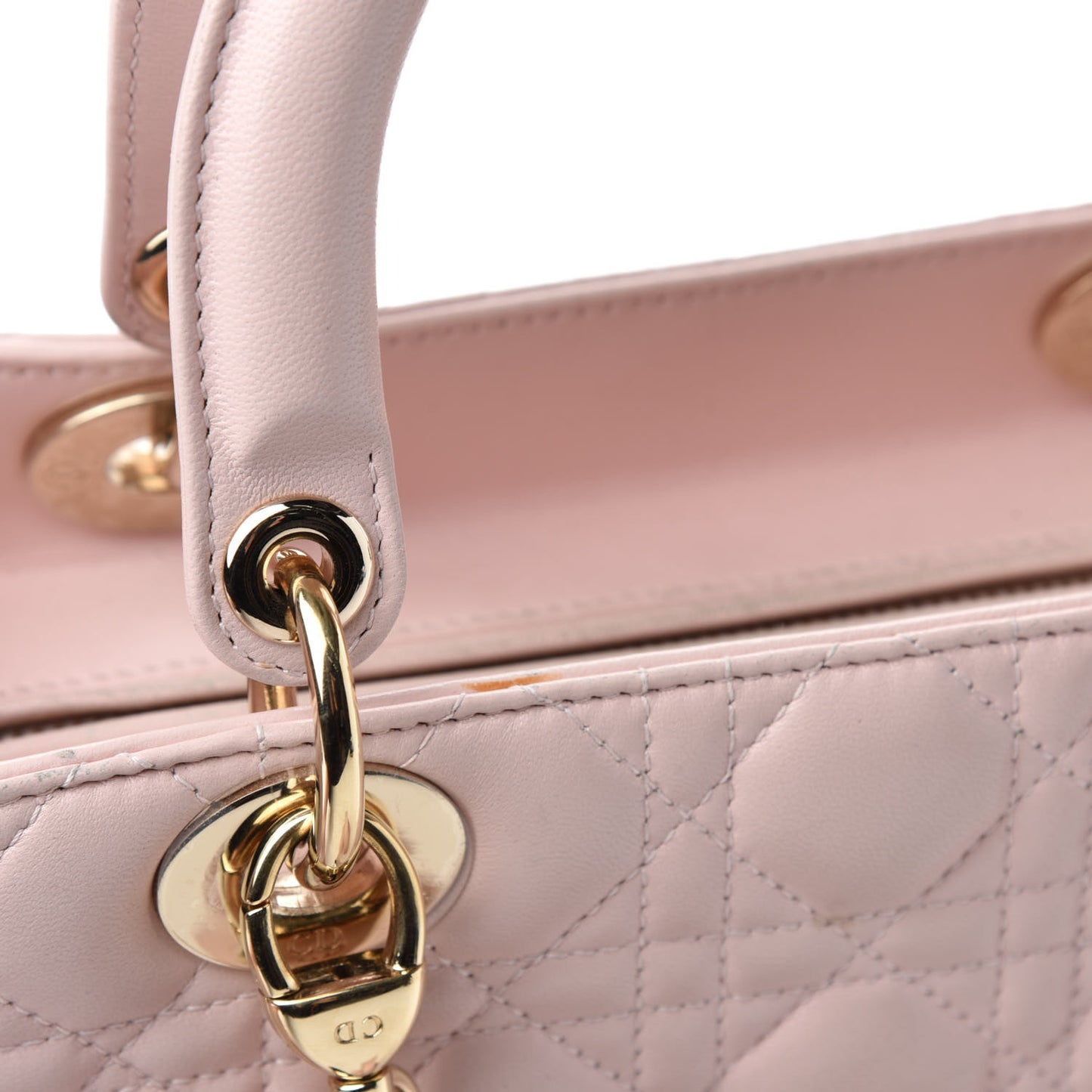 Lambskin Cannage Medium Lady Dior Light Pink