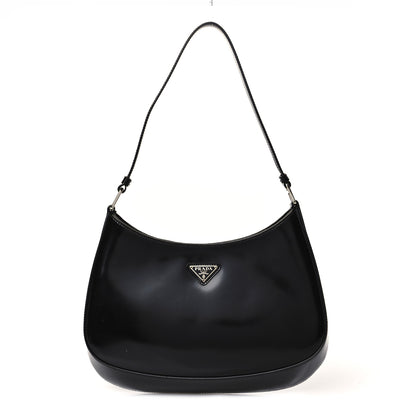 Prada Spazzolato Cleo Shoulder Bag Black 1 of 7