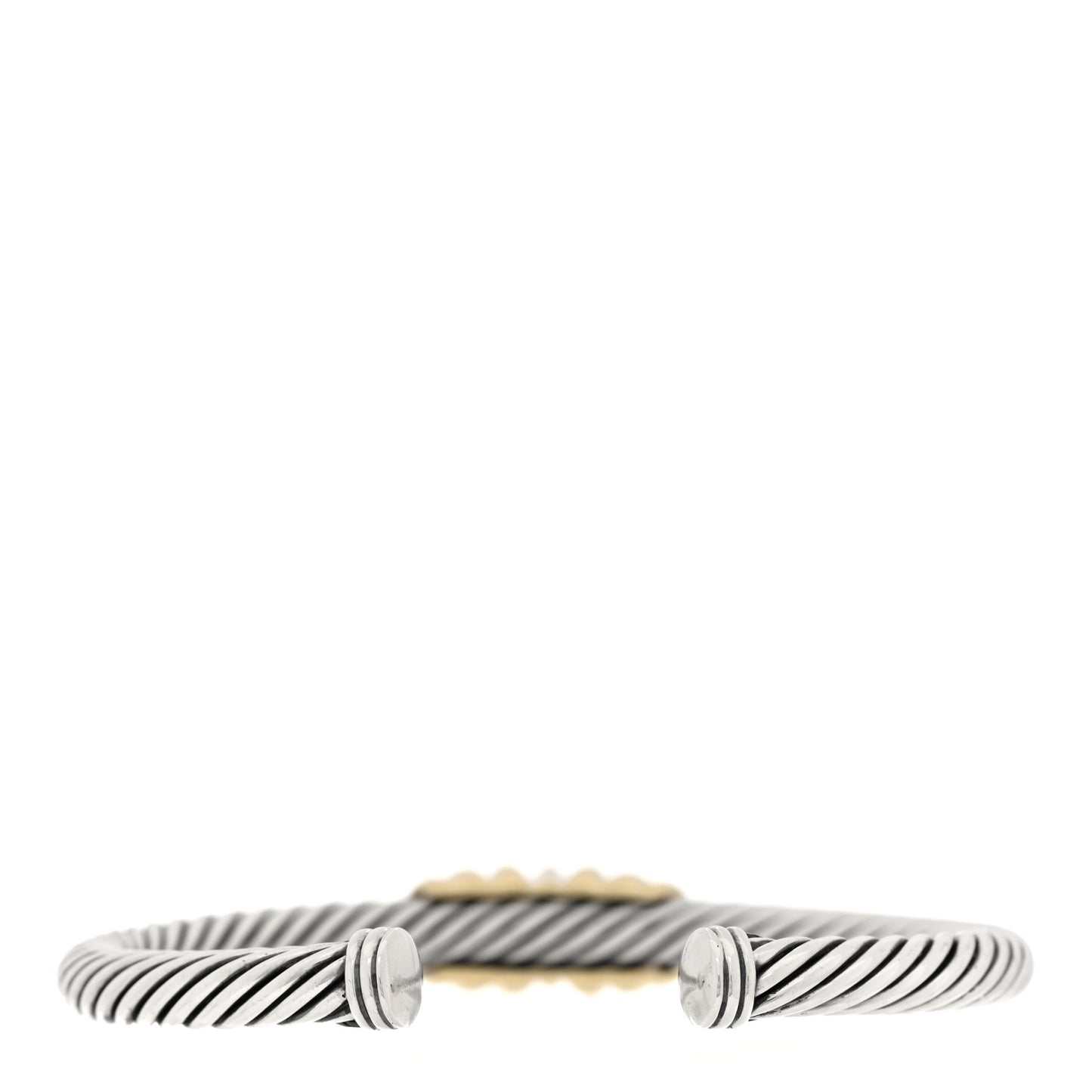 Sterling Silver 14K Yellow Gold 5mm Blue Topaz Rhodolite Renaissance Cable Station Bracelet