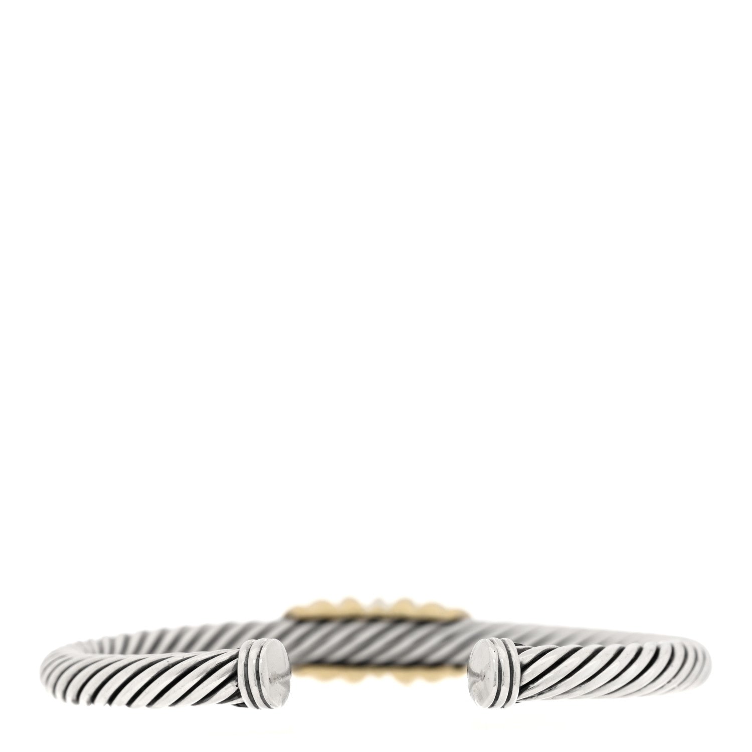 David Yurman Sterling Silver 14K Yellow Gold 5mm Blue Topaz Rhodolite Renaissance Cable Station Bracelet 2 of 3