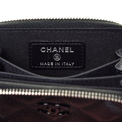Chanel Caviar Quilted Incognito Zip Coin Purse Black 6 of 8