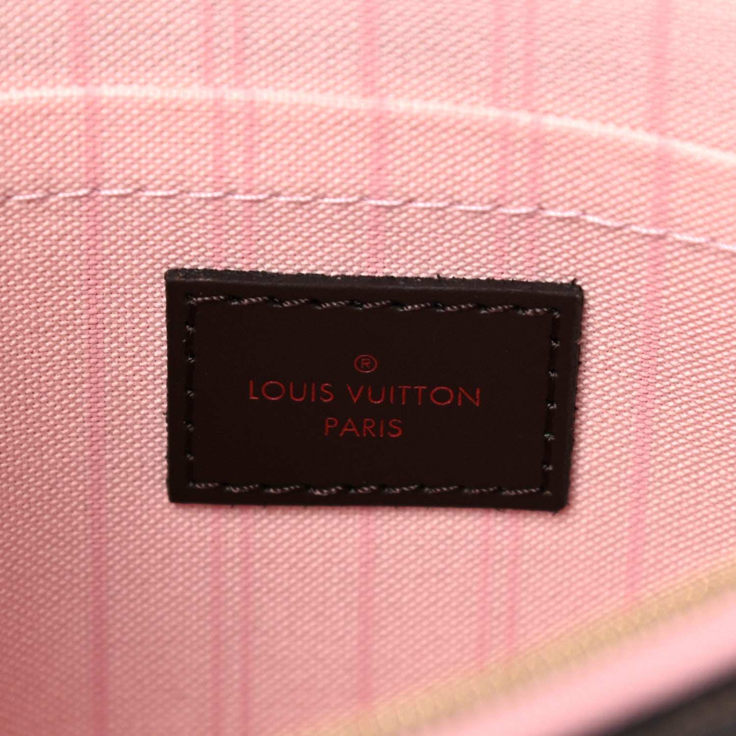 Louis Vuitton Damier Ebene Neverfull MM GM Pochette Rose Ballerine 7 of 9
