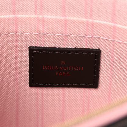 Louis Vuitton Damier Ebene Neverfull MM GM Pochette Rose Ballerine 7 of 9