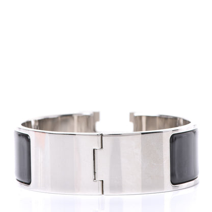 Hermes Enamel Wide Clic Clac H Bracelet PM Black 2 of 5