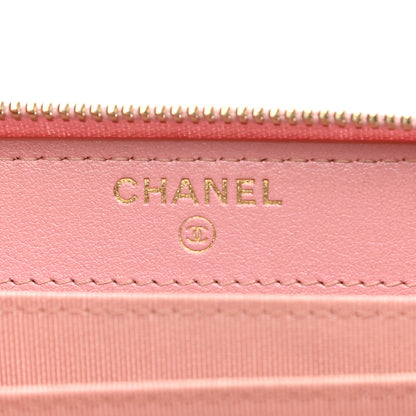Chanel Iridescent Caviar Quilted Zip Coin Purse Pink 6 of 9