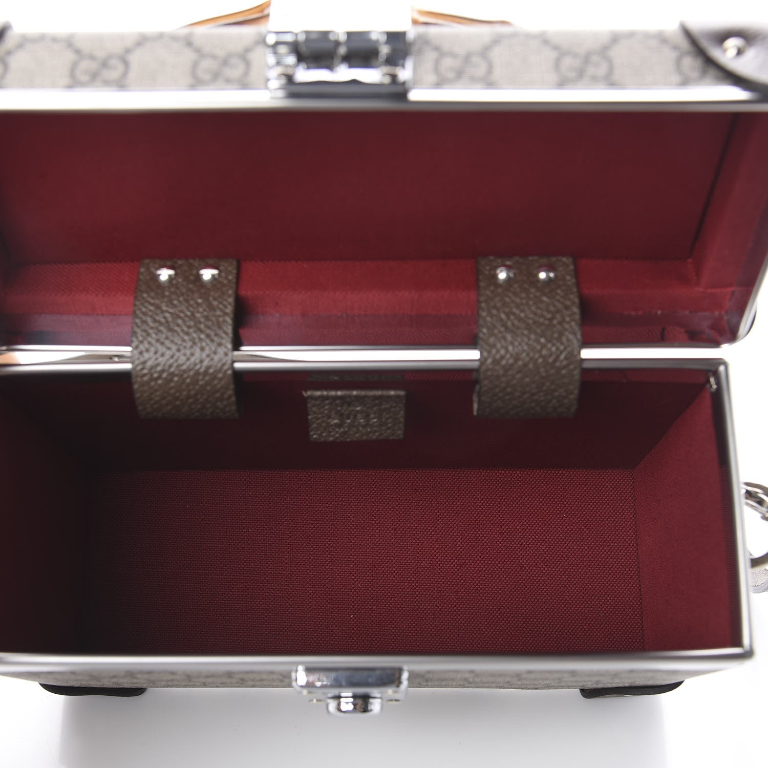 Gucci GG Supreme Monogram Globe-Trotter Beauty Case Brown 583465