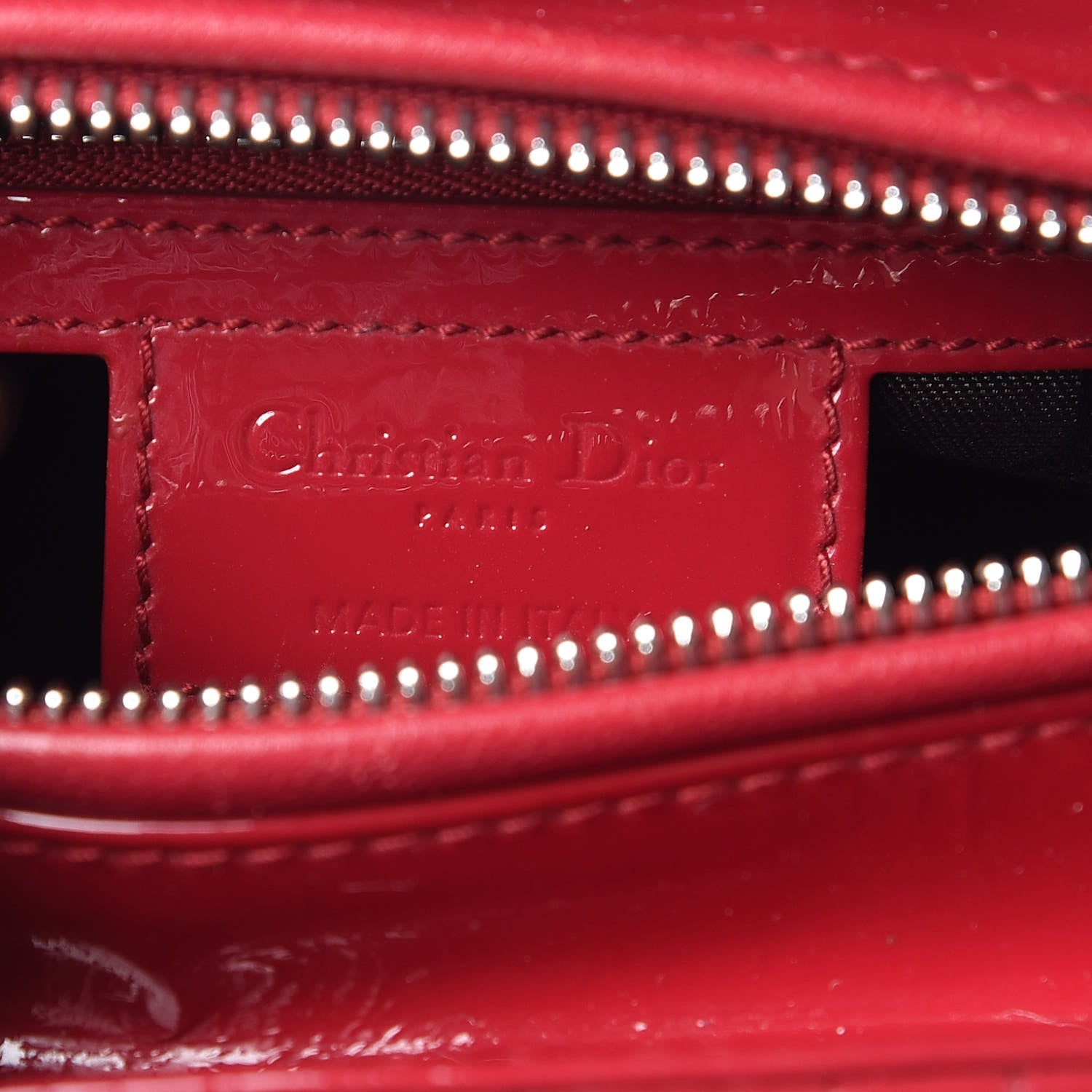 Christian Dior Patent Cannage Medium Lady Dior Red 6 of 11