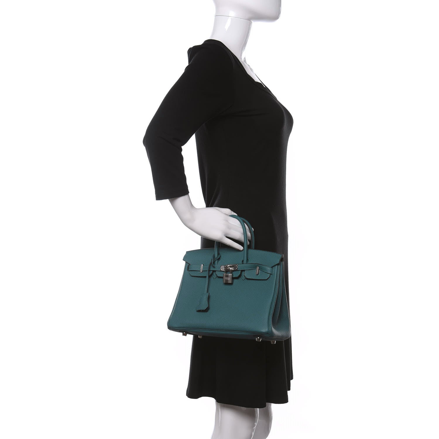 Hermes Togo Verso Birkin 25 Vert Bosphore Bleu Ocean 2 of 8