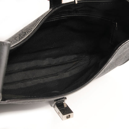 Gucci Denim Monogram Small Jackie O Hobo Black 5 of 7